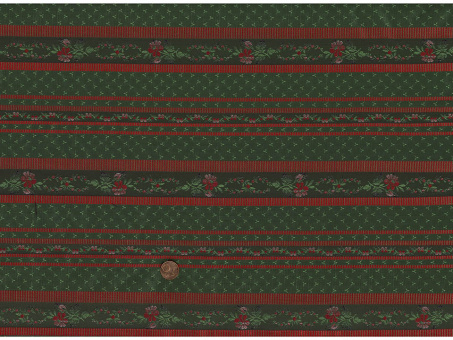 Jacquard gestreift grün / rot 
