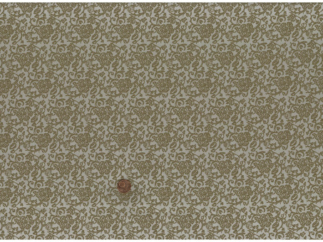 Jacquard Blume silber / grün 
