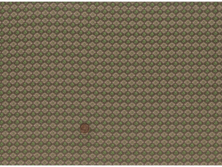 Jacquard Blume grün / moosgrün 