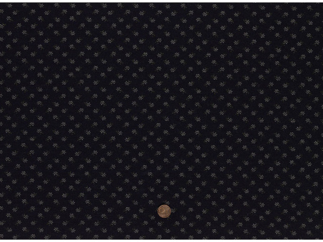 Jacquard Blümchen schwarz 