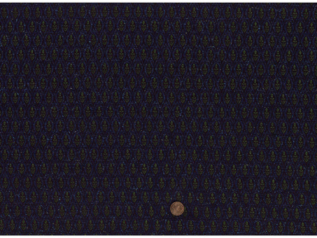 Jacquard Blume blau / grün 