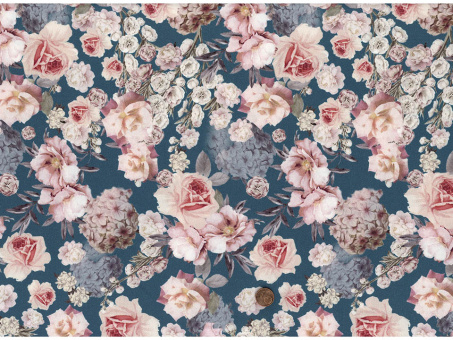 Trachtenbaumwollsatin Rose petrol 