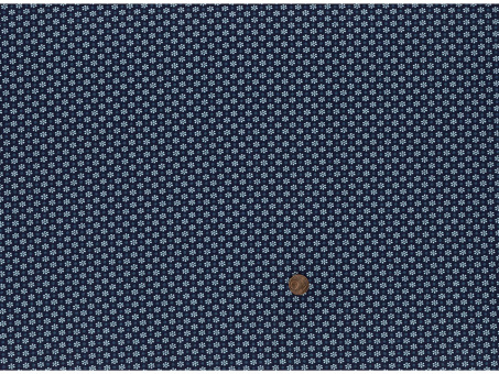 Trachtenbaumwollstoff dunkelblau Blumen hellblau 