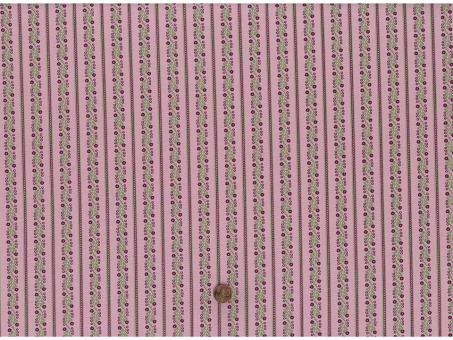 Trachtenbaumwollstoff rosa Blumenranke grün 