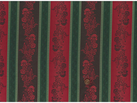 Jacquard gestreift rot / tannengrün 