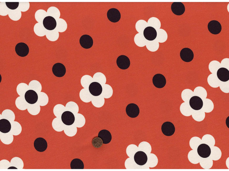 Jersey Retro-Blume papaya Avalana 