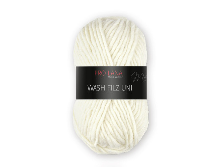 Pro Lana Wash Filz Farbe 102 rohweiß