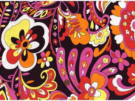Jersey Blume bunt 