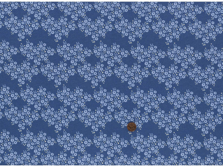 Jersey Blume jeansblau Avalana 
