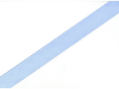 Satinband 50mm mit Picotrand hellblau 