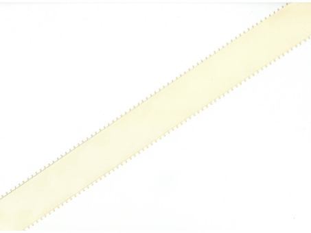 Satinband 50mm mit Picotrand champagner 