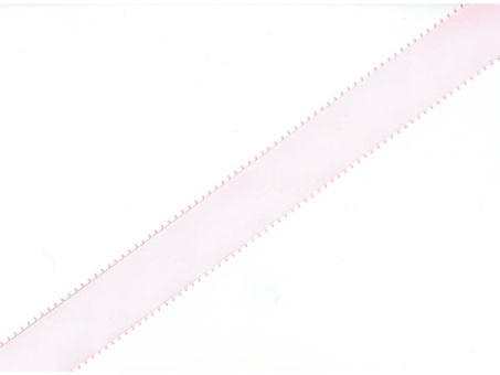 Satinband 50mm mit Picotrand rosa 