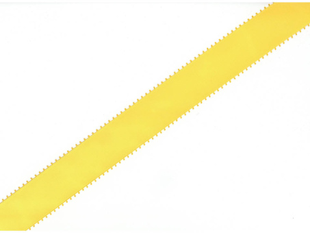 Satinband 50mm mit Picotrand gelb 