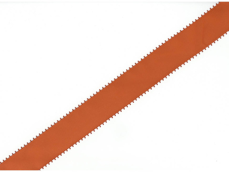 Satinband 50mm mit Picotrand rostrot 
