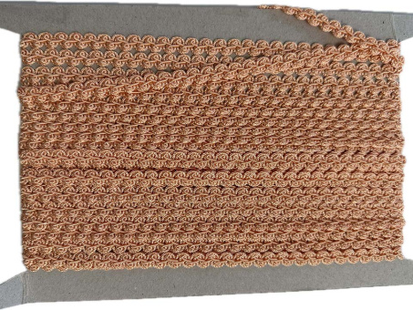 Posamentenborte 10mm apricot Reststück ca. 8m 