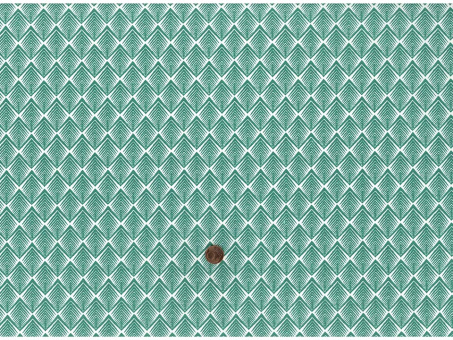 Beschichtete Baumwolle geometrisch petrol 