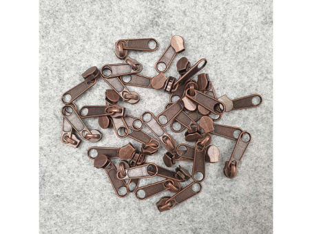 Reißverschlussschieber kupfer brüniert 3mm 