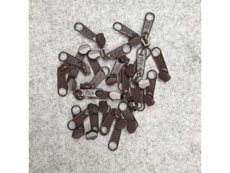 Reißverschlussschieber braun 3mm 
