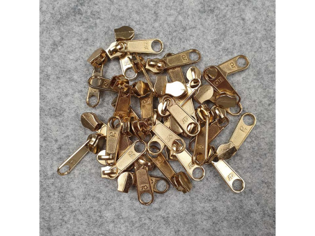 Reißverschlussschieber gold 3mm 