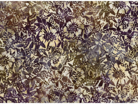 Baumwollstoff Bali aubergine grün Blumen 