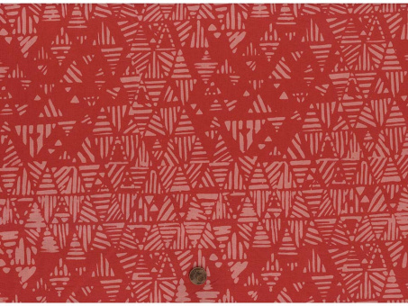 Baumwollstoff Bali rot Dreiecke 