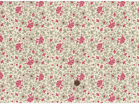 Baumwollstoff Ornamente pink beige 