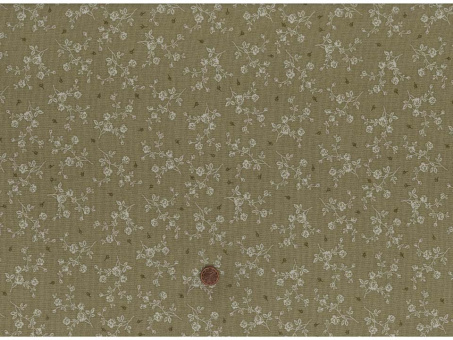 Trachtenbaumwollstoff Rosen khaki 
