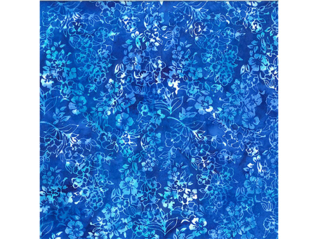 Baumwollstoff Bali blau Blumen hellblau 