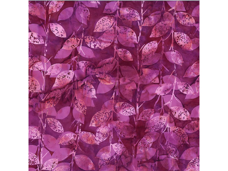 Baumwollstoff Bali pink Blätter 