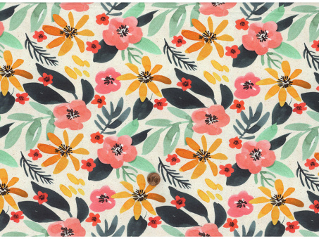 Jersey Blumen bunt 