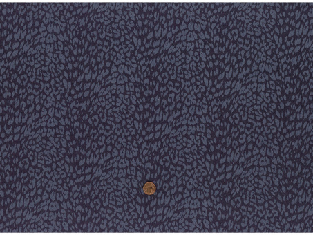 Baumwollstoff mit Elasthan-Stretch jeansblau Leopard (Bengalin) 