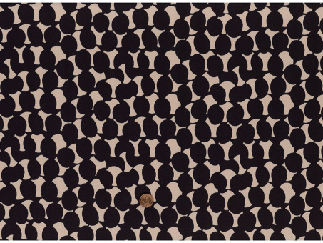 aumwollstoff mit Elasthan-Stretch grafisch nude/schwarz (Bengalin) 