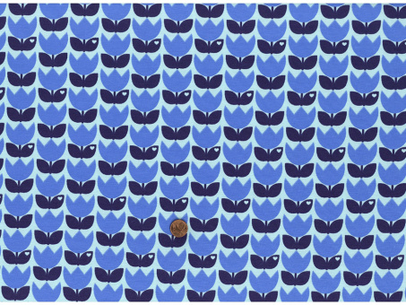 Jersey Tulpe Retro blau 