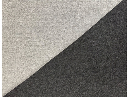 Wollstrickstoff in Double-Faceoptik anthrazit hellgrau 