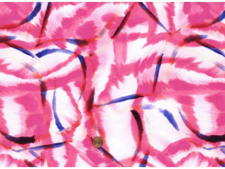 Sommersweat / French Terry Batik pink / weiß Avalana 