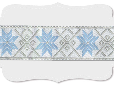 Zierband  Norwegerstern hellblau 40mm breit 