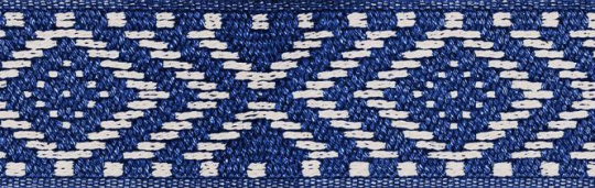 Gurtband blau beige 30mm Rauten 