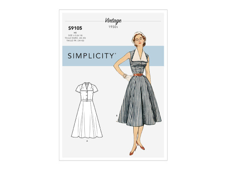 Simplicity S9105.U5 PG A Kleid Vintage 42-50 