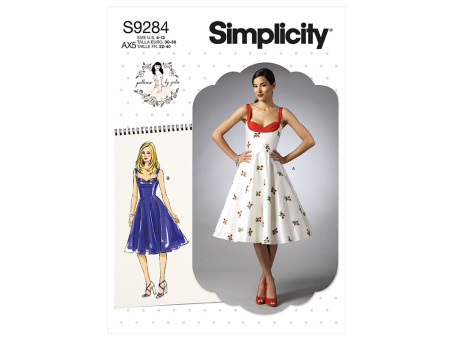 Simplicity S9284.D5 PG A Kleid Vintage 38-46 