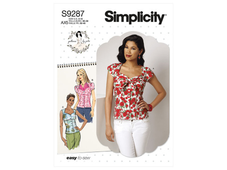 Simplicity S9287.D5 PG L Bluse Vintage 38-46 