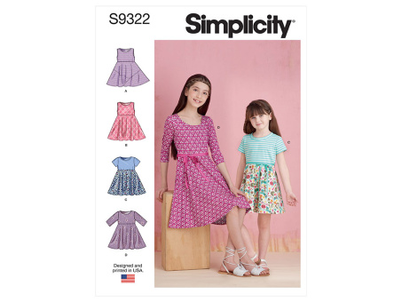 Simplicity S9322.CHJ PG U Kleid 7-14 