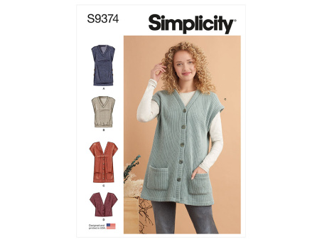 Simplicity S9374.A PG L Weste XXS-XXL 