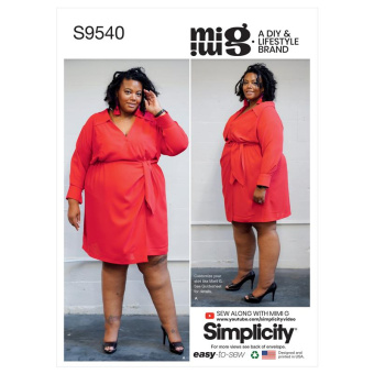 Simplicity 9540.G5 PG A Wickelkleid 52-60 