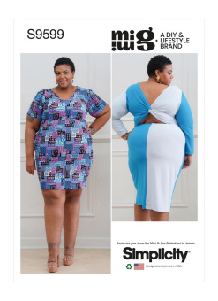 Simplicity 9599.F5 PG A Kleid 44-52 