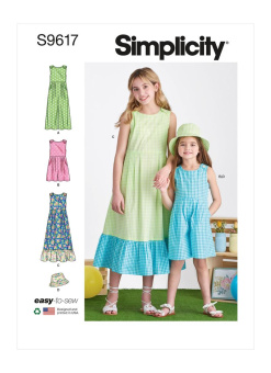 Simplicity 9617.K5 PG U Jumpsuit & Kleid 122-152 