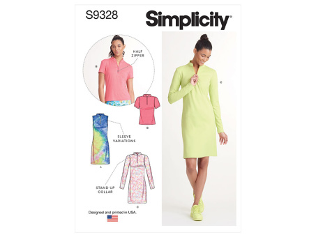 Simplicity S9328.H5 PG A Shirt & Kleid 32-40 