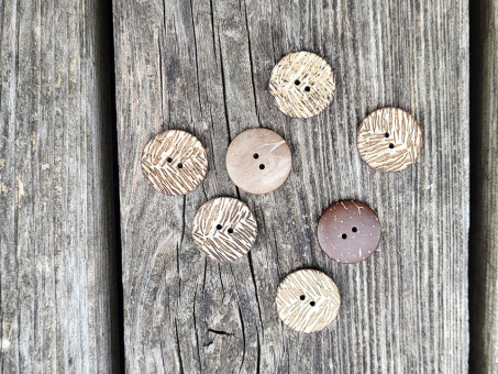 Knopf aus Kokosnuss 23mm natur 