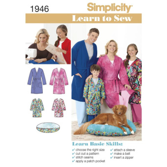 Simplicity 7570.A PG L Bademantel XS-XL 