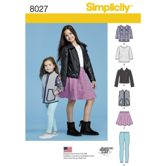 Simplicity 7889.K5 PG U Jacke, Weste, Rock & Oberteil 28-154 