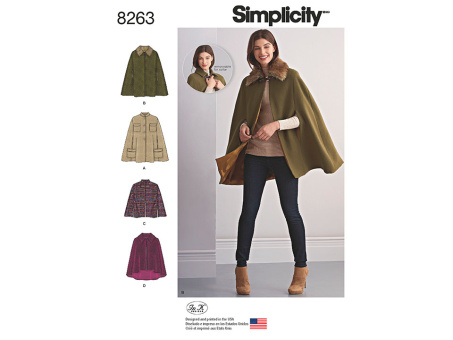 Simplicity 7953.A PG L Mantel XS-XL 